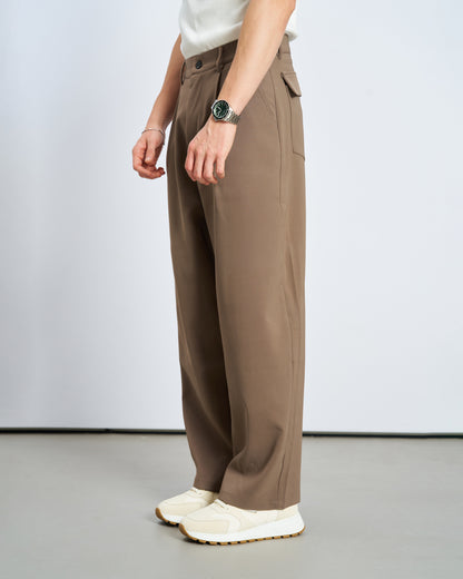 Oversize Çift Cepli Gömlek Pantolon Takım - Haki
