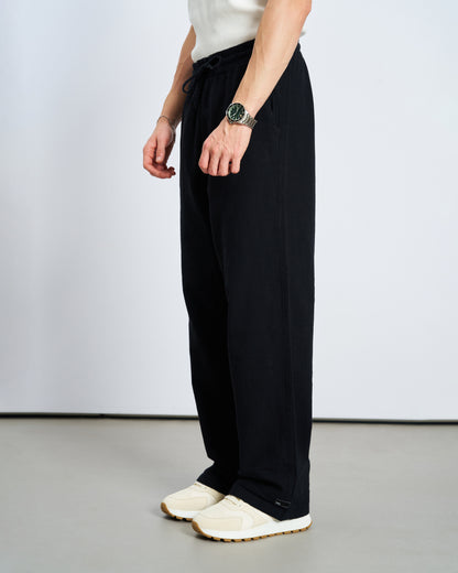 Baggy Keten Pantolon - Siyah