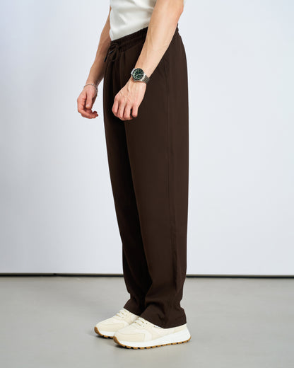 Bol Kesim Basic Pantolon - Kahve
