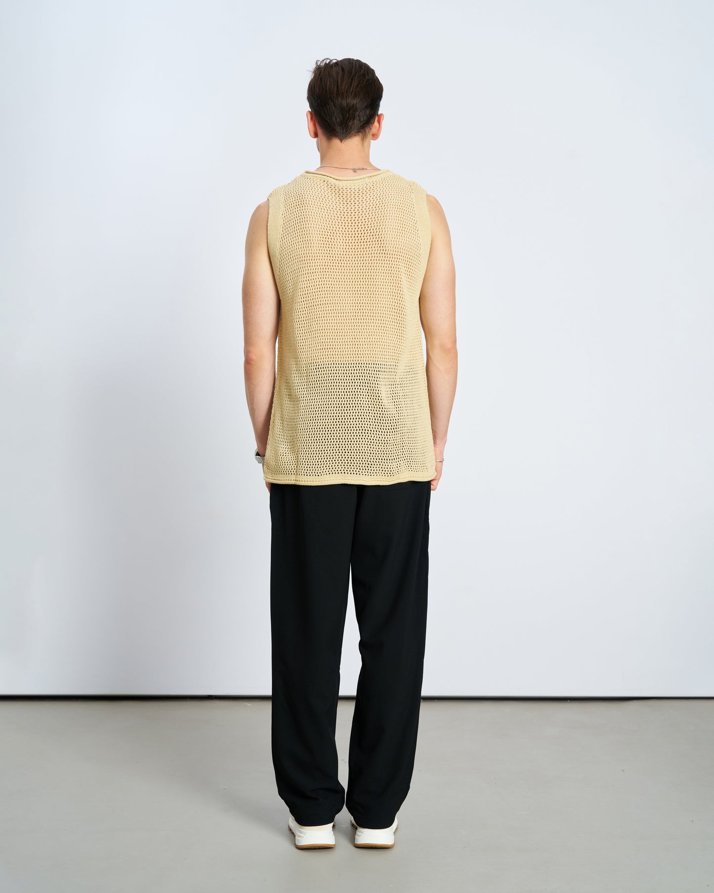 Basic Örgü Atlet - Naturel