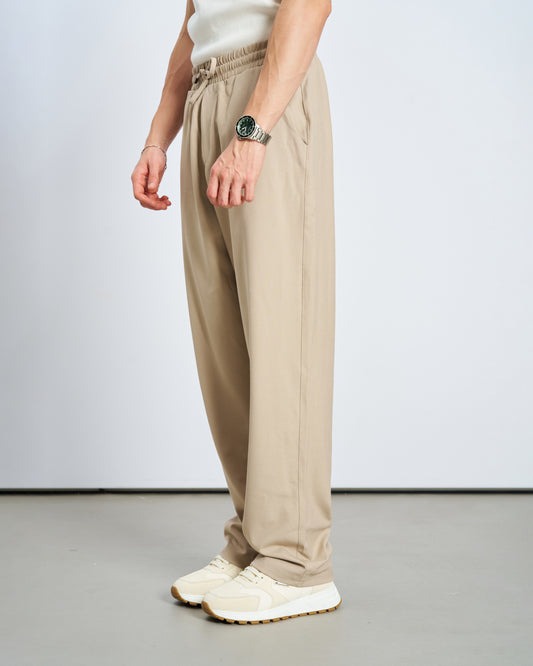 Bol Kesim Basic Pantolon - Taş