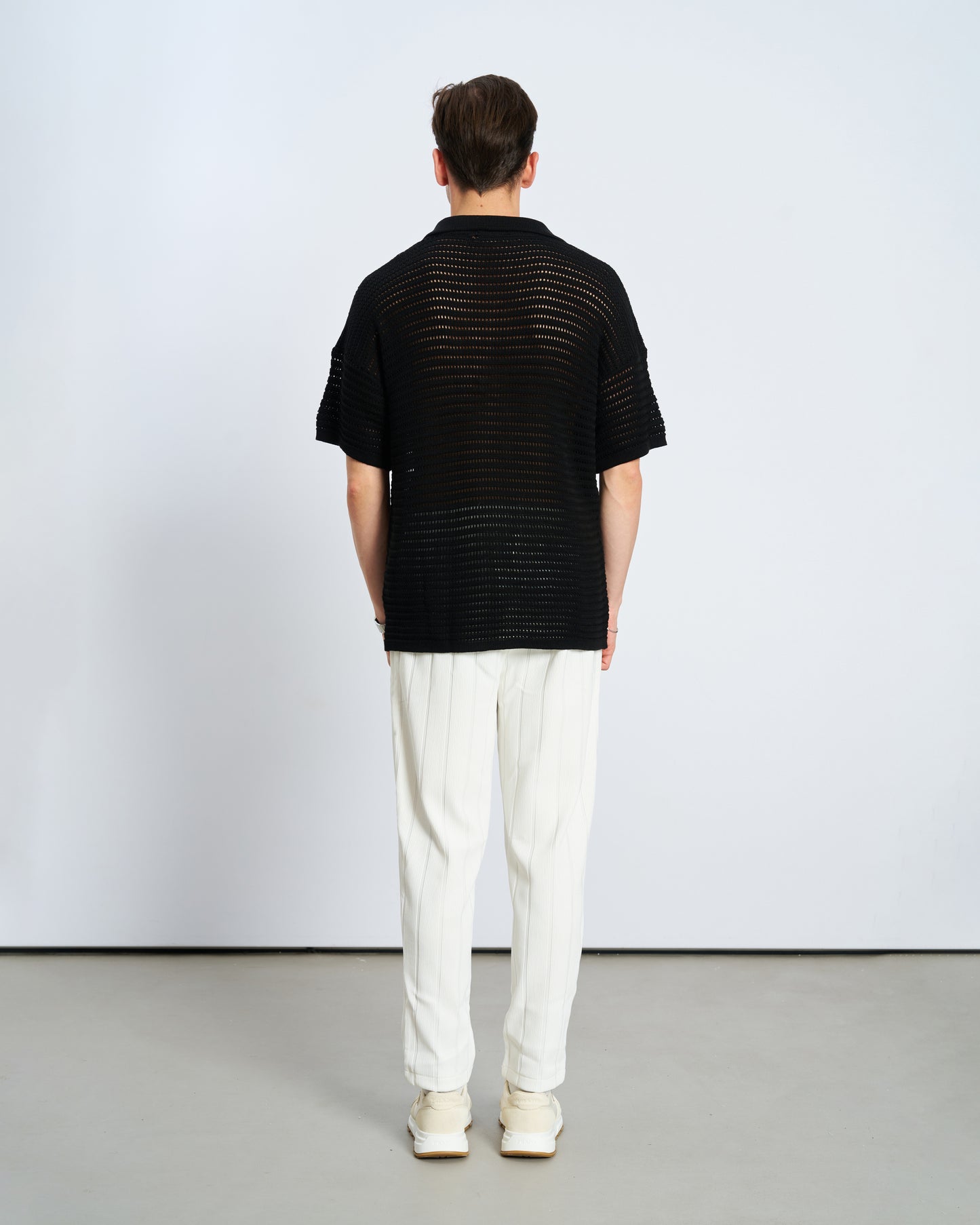 Oversize Örgü Polo  Tişört