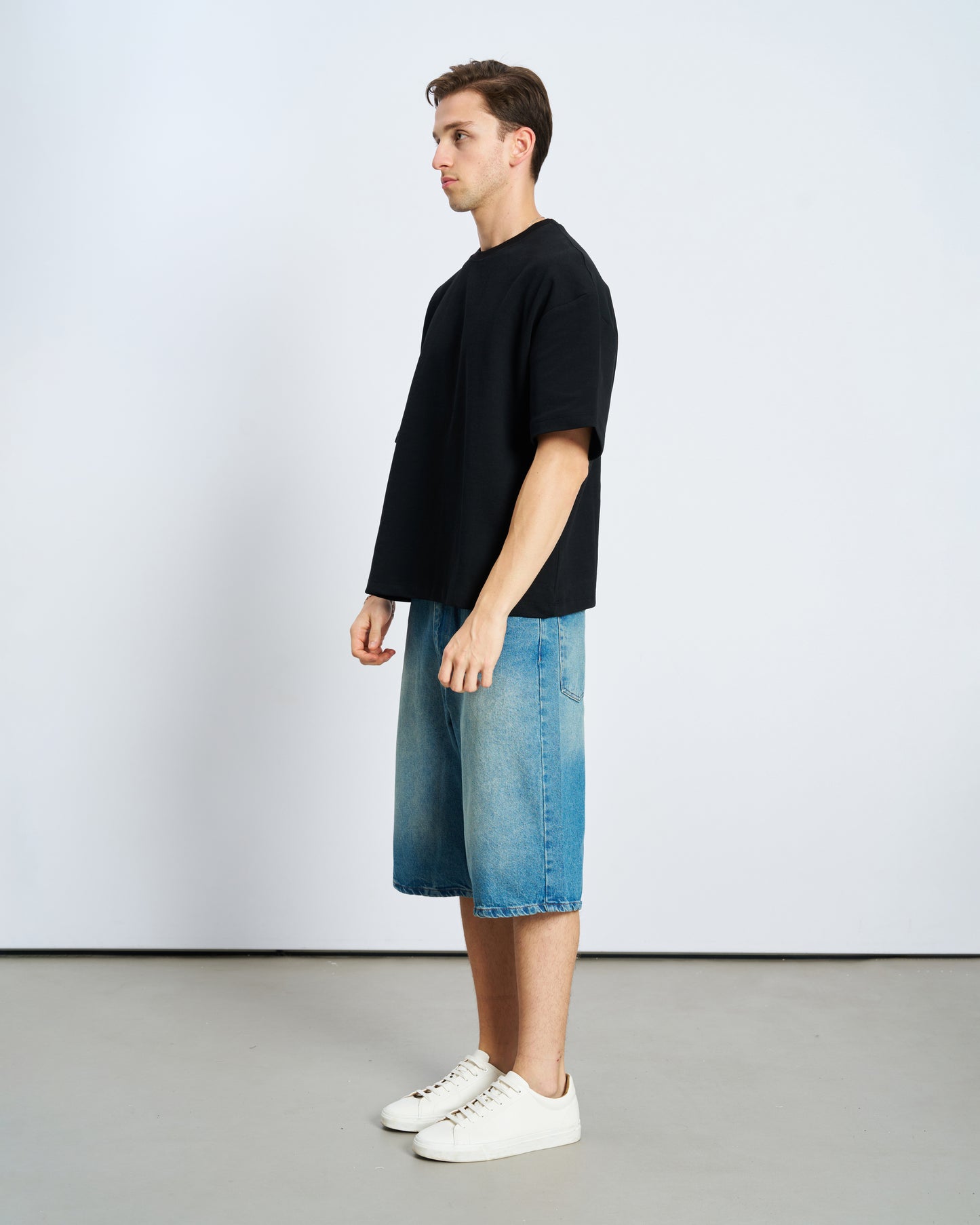 Oversize  Boxy Fit Tişört siyah